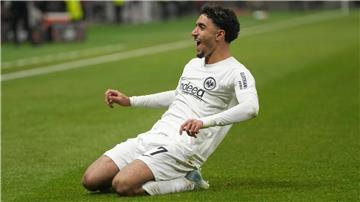 Frankfurts Omar Marmoush begeisterte auch gegen Slavia Prag.