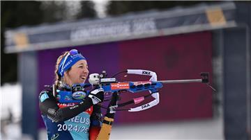 Franziska Preuß beim Abschlusstraining in der Schweiz.
