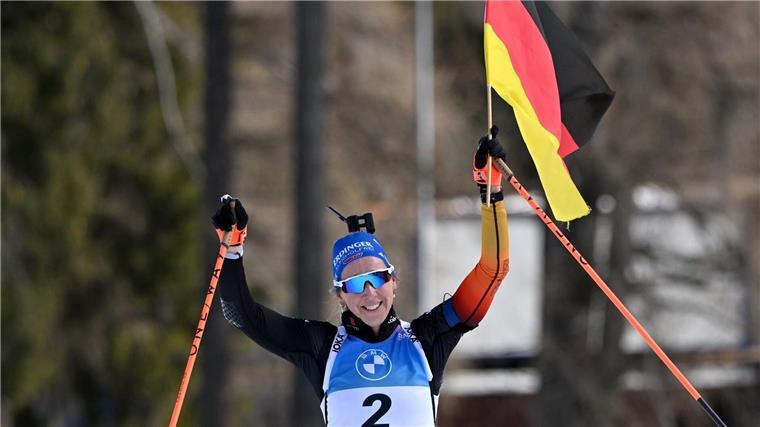 Nächstes WM-Gold für Preuß? Erst mal „viel Zeit im Bett“ Franziska Preuß jubelt über WM-Gold in der Verfolgung.