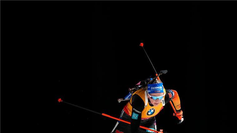 Biathletin Preuß nur 15. - Konkurrentin holt auf Franziska Preuß konnte dieses Mal nicht in den Kampf um die Podestplätze eingreifen.