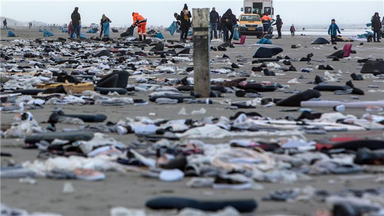 Freiwillige sammelten Anfang 2019 am Strand der niederländischen Insel Ameland angespülte Waren ein, die aus den über Bord gegangenen Containern der MSC Zoe stammten. Andernorts machten Anwohner und Touristen als moderne Strandpiraten Beute.