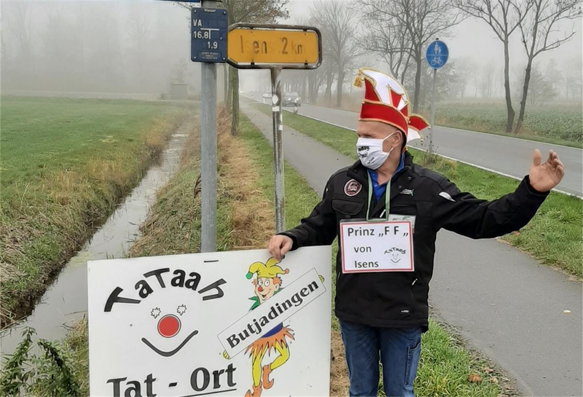 Tataah Tatort: Isens gekührt Frerk Francksen ist jetzt „Prinz FF von Isens“.