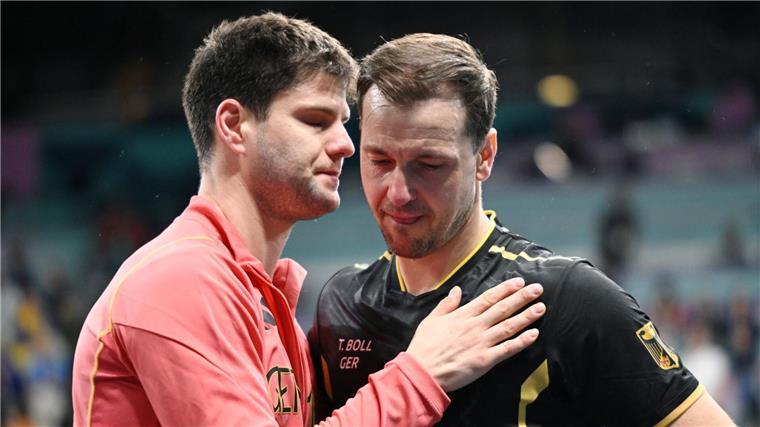 Eine Legende hört auf: Das letzte Spiel des Timo Boll Freunde, Gegner, Teamkollegen: Dimitrij Ovtcharov und Timo Boll.
