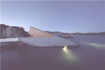 Futuristisch und halb versenkt steht das neue Restaurant "Under" im Meer - von den Tischen aus können die Gäste das Leben unter Wasser beobachten. 