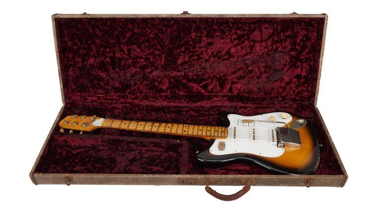 George Harrison spielte in den Anfangsjahren der Beatles viel auf dieser E-Gitarre. 