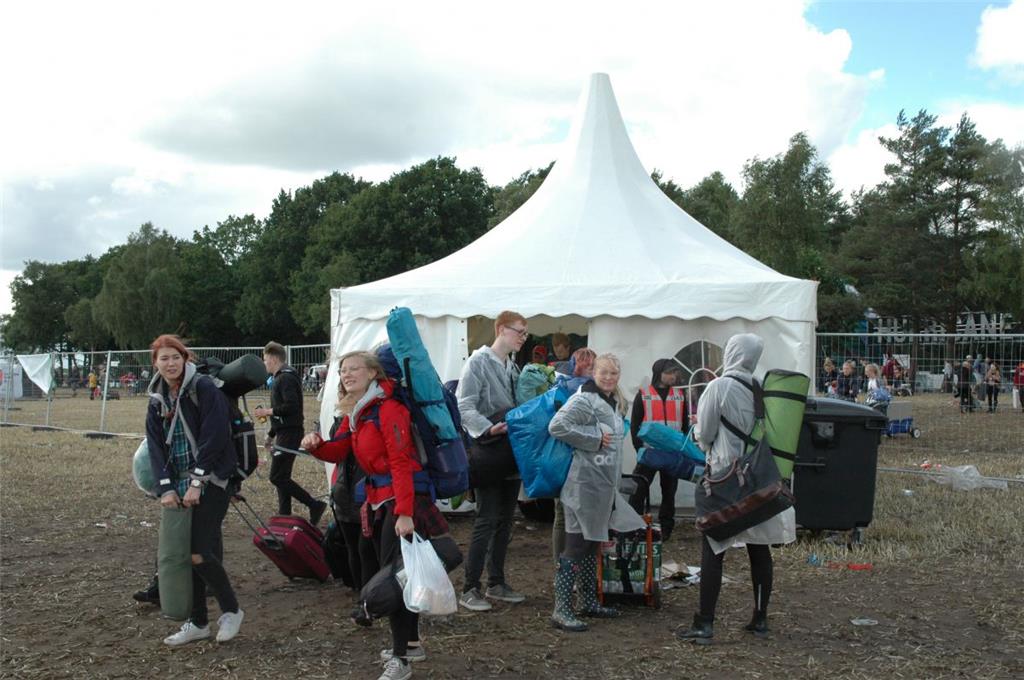 Geschafft: Nach einem letzten Check ist das Campinggelände erreicht.