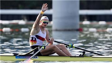 Geschafft: Oliver Zeidler steht m Halbfinale der olympischen Ruderregatta.