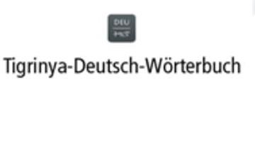 Ghergish aus Eritrea hat ein Deutsch-Tigrinya-Wörterbuch auf seinem Smartphone i...