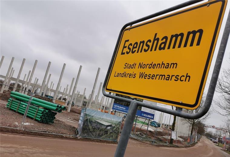 Eine Logistikhalle und viele mögliche neue Jobs für Nordenham Baustelle