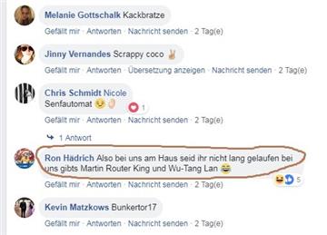 Gut, dass es nicht das Ku-Klux-Lan ist. Da wäre Ärger mit Martin Router King woh...