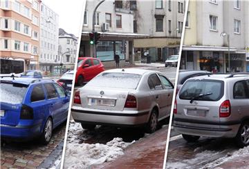 Gut dokumentiert hat ein Bürger die Dauerparker auf der Hafenstraße. Doch die SÜS-Meldung scheint im Behördendschungel verschwunden.