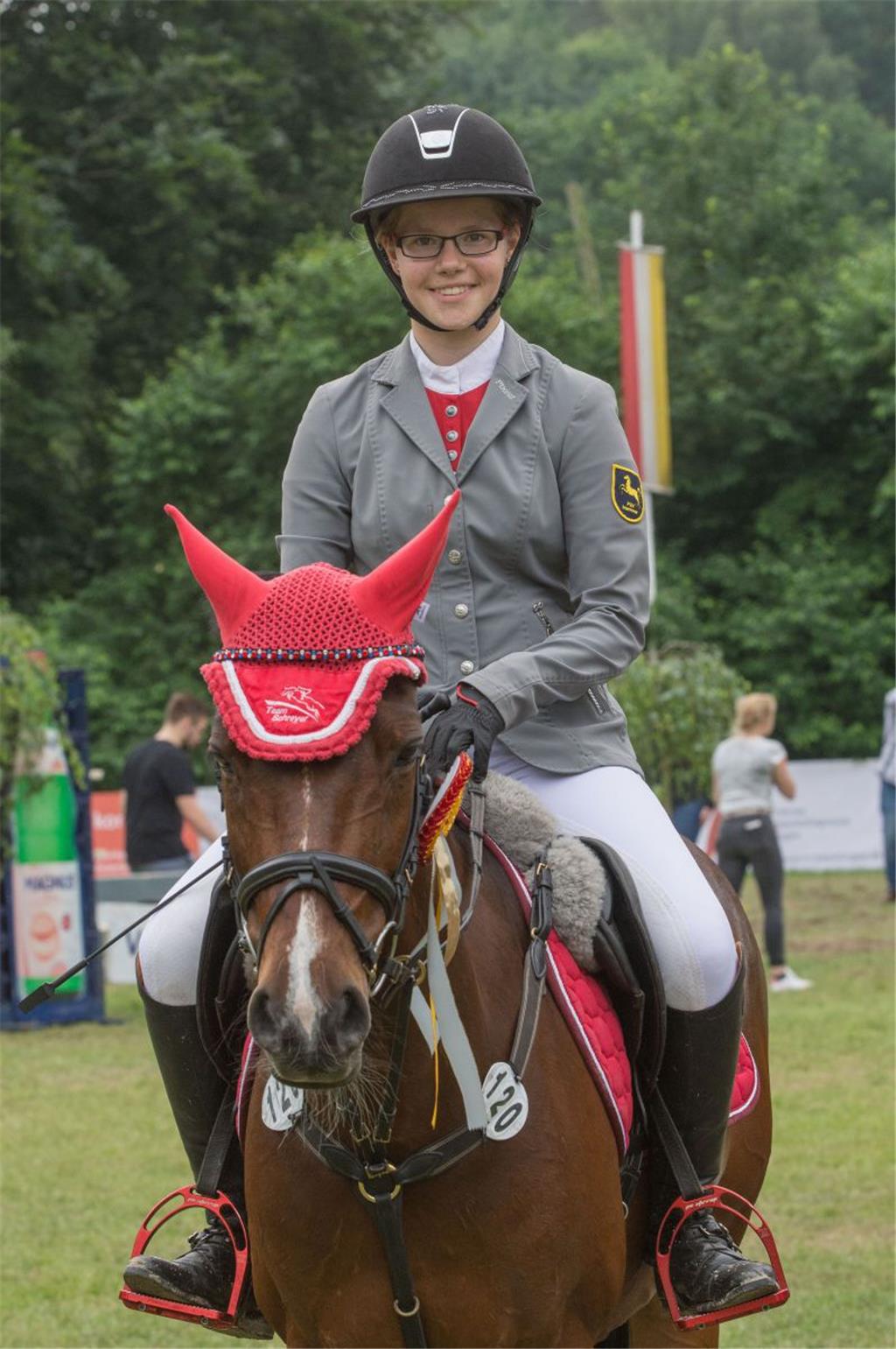 Hanna Schreyer (auf Cacau) gehörte zu den hoffnungsvollen Talenten der Gastgeber...