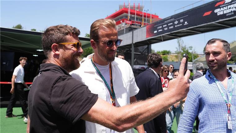 Harry Kane drückte Landsmann Lando Norris die Daumen.