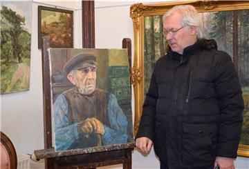 Hausmeister Herbert Winter sorgt sich um die Gemälde in der Galerie von Thieles Garten. Dieses Bild des mutmaßlich ersten Leherheiders zeigt bislang noch keinen Schaden.