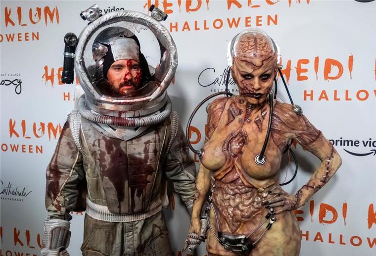 Heidi Klum verbringt viele Stunden in der Maske für ihre Halloween-Verkleidung. (Archivbild)