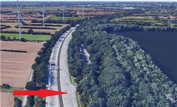 Hier auf der A1 passierte der schreckliche Unfall.