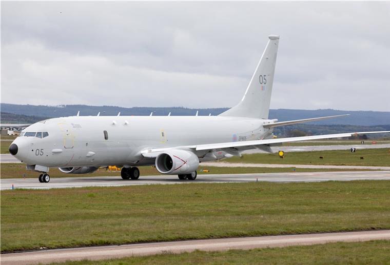Hier eine Boeing P-8 Poseidon der Royal Air Force in Schottland.