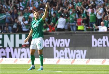 Werders Niclas Füllkrug jubelt über ein Tor