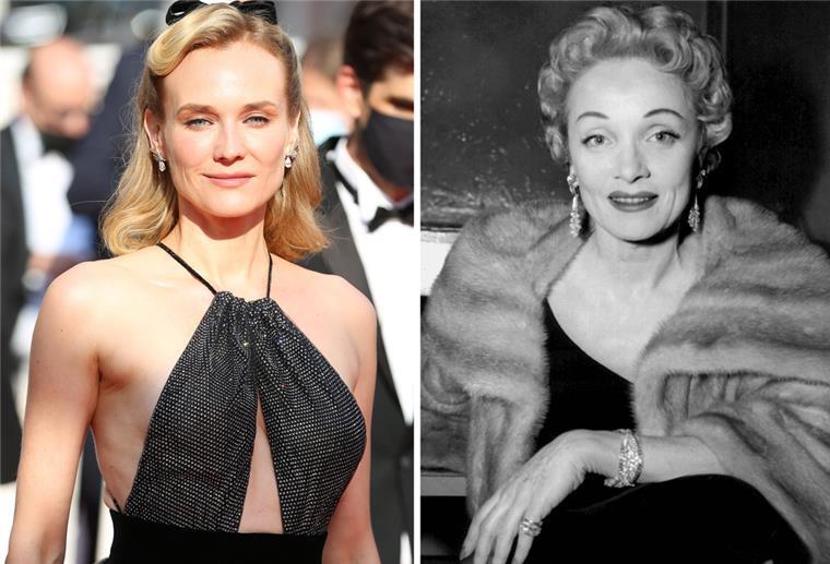 Diane Kruger spielt Kino-Legende Marlene Dietrich Die deutsche Schauspielerin Diane Kruger (l) und die Schauspielerin Marlene Dietrich (undatierte Archivaufnahme).