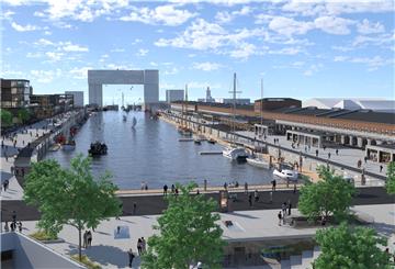 Hotels, Cafes, Restaurants, eine Markthalle: So soll der Alte Fischereihafen in Cuxhaven einmal aussehen, wenn das Projekt fertig ist.