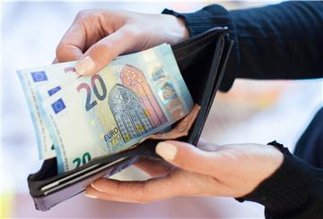 Geldscheine im Portemonnaie