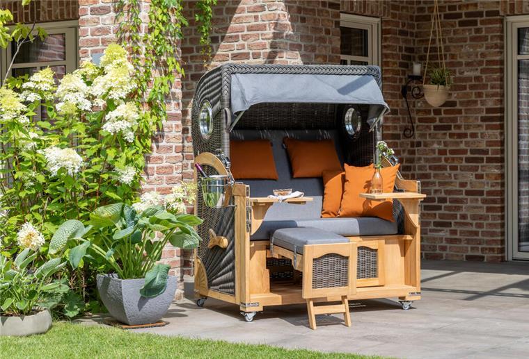 Terrasse, Strandkorb, deVries Werksverkauf