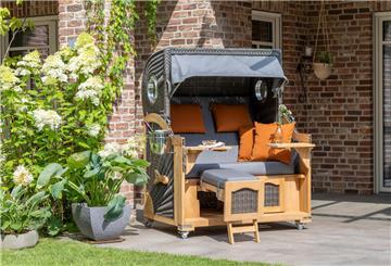 Terrasse, Strandkorb, deVries Werksverkauf