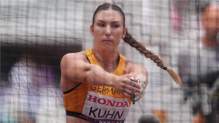 Im Hammerwurf-Finale: Aileen Kuhn.