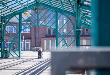 Der Hauptbahnhof in Bremerhaven. 