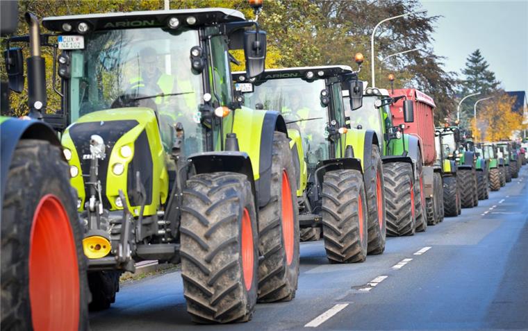 Im Oktober haben Landwirte auch in Bremerhaven und dem Cuxland demonstriert.