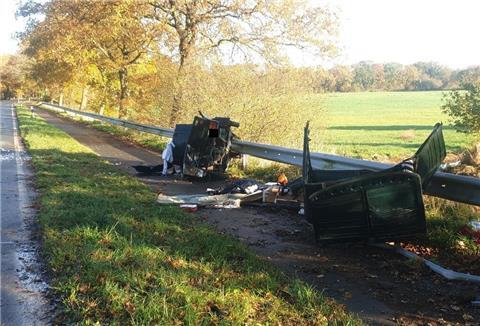 Unfallstelle zwischen Langen und Sievern