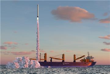 Eine Rakete wird von einem Schiff ins All geschossen. Die Pläne für den Weltraumbahnhof Bremerhaven verzögern sich weiter.