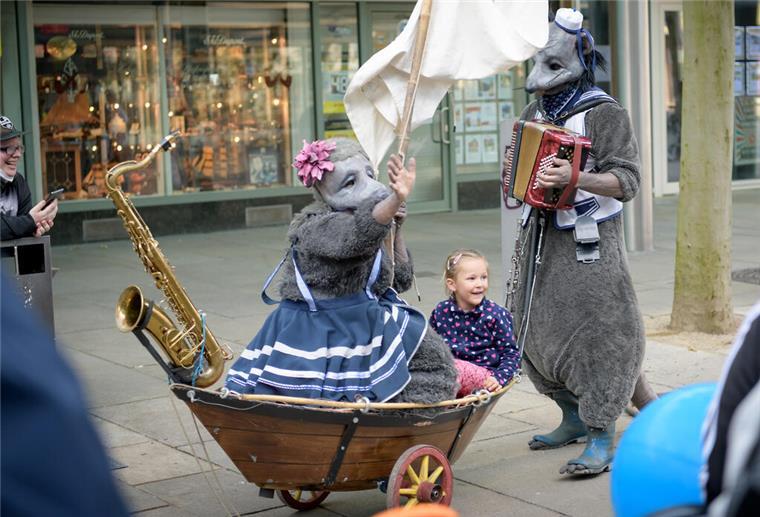 Die zwei großen Nager vom Theater Paspartout machten Musik