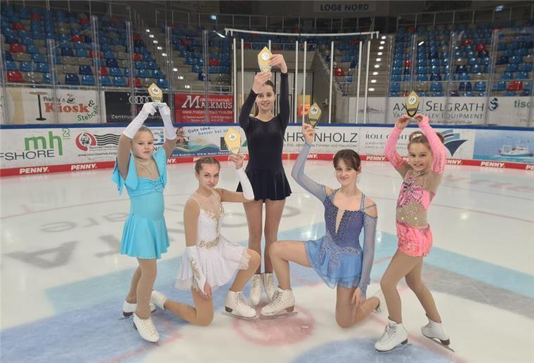 200 Eiskunstläufer kommen zum Christmas Cup nach Bremerhaven Teilnehmerinnen des SC Bremerhaven und des REV Bremerhaven beim Christmas Cup.