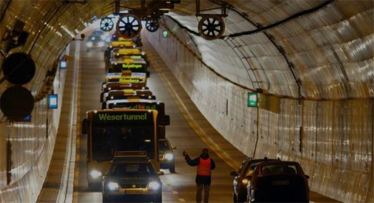 Im Wesertunnel werden in der kommenden Woche von 22 bis 5 Uhr wieder Wartungsarbeiten vorgenommen.