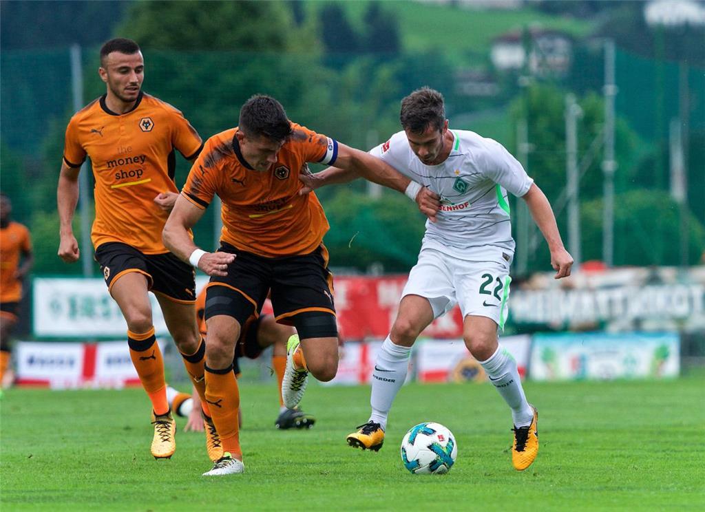 Im zweiten Testspiel das Trainingslagers unterlag Werder (im Bild Fin Bartels) g...