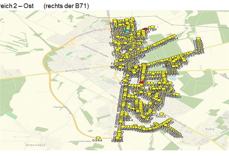 Im zweiten Umrüstungsabschnitt sollen 2022 die Straßenlampen östlich der Bundesstraße 71 auf LED umgerüstet werden.