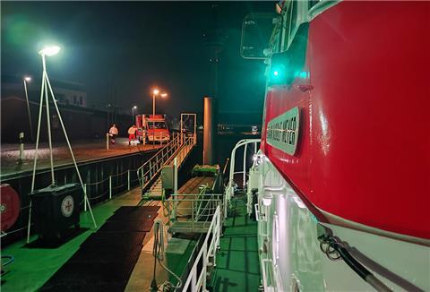 Seenotrettungskreuzer in Bremerhaven