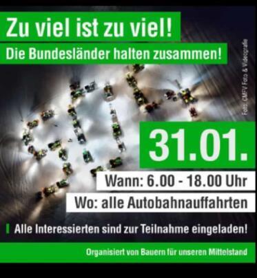 In den sozialen Medien kursiert ein Bild, das einen erneuten Bauernprotest ankündigt. Doch offenbar ist Bremerhaven nicht betroffen.