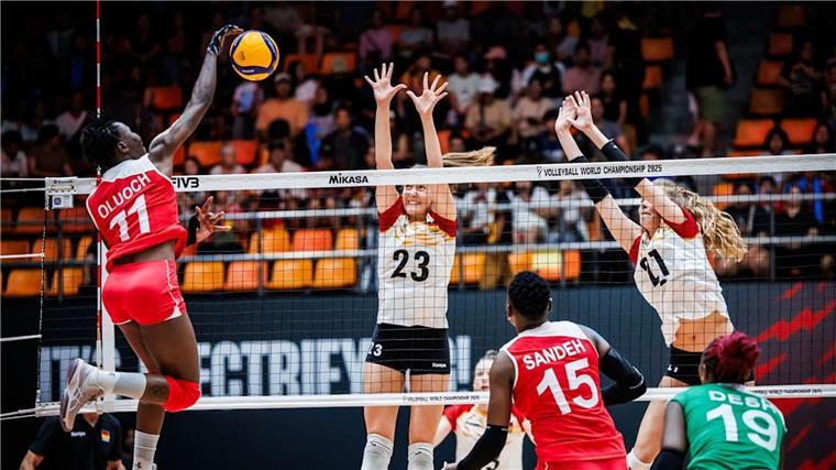 Nach holprigem Start: Volleyballerinnen bestehen ersten Test In der Anfangsphase erwischten die Kenianerinnen Deutschland oft auf dem falschen Fuß.