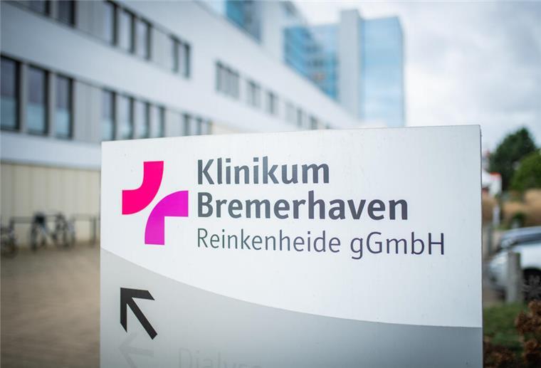 Das Schild des Klinikum Reinkenheide in Bremerhaven.