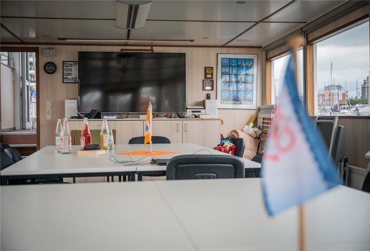 So sehen die beeindruckendsten Schiffe der Maritimen Tage unter Deck aus In diesem Unterrichtsraum auf der „Kapitän Kruse“: Das Schiff wird als berufsbildende Schule für die gewerbliche Kapitänsausbildung in der Binnenschifffahrt genutzt.