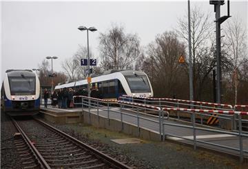 Bahnsteig in Dorum.