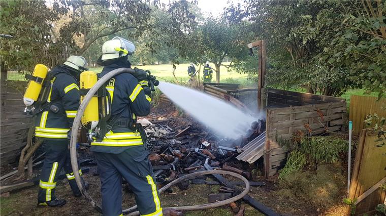 In Düring ist ein Schuppen abgebrannt.