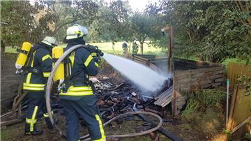 In Düring ist ein Schuppen abgebrannt.