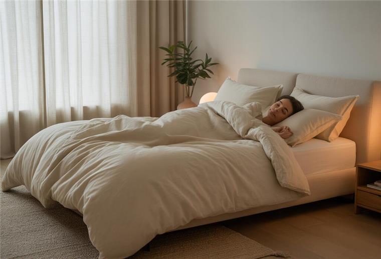 In einem aufgeräumten Schlafzimmer findet man einen wohltuenden Schlaf.