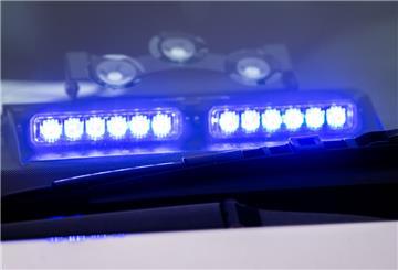 Blaulicht am Polizeifahrzeug