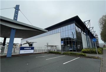 Eingang zum Airbus-Werk in Nordenham-Einswarden. 