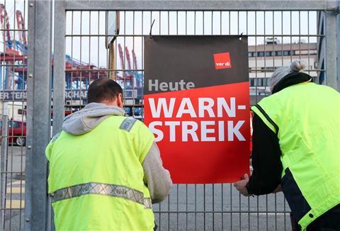 Hafenstreik in Hamburg am 7. Juni 2024