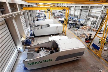 In seinem Werk in Bremerhaven produziert Senvion Turbinen für Windräder. 